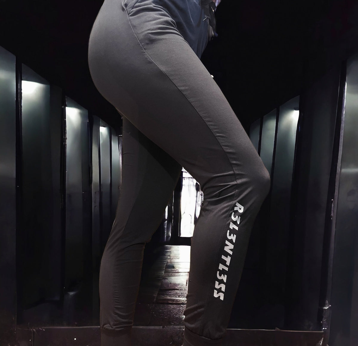 Lady Wearing Women's Butter soft material Joggers Charcoal Color
