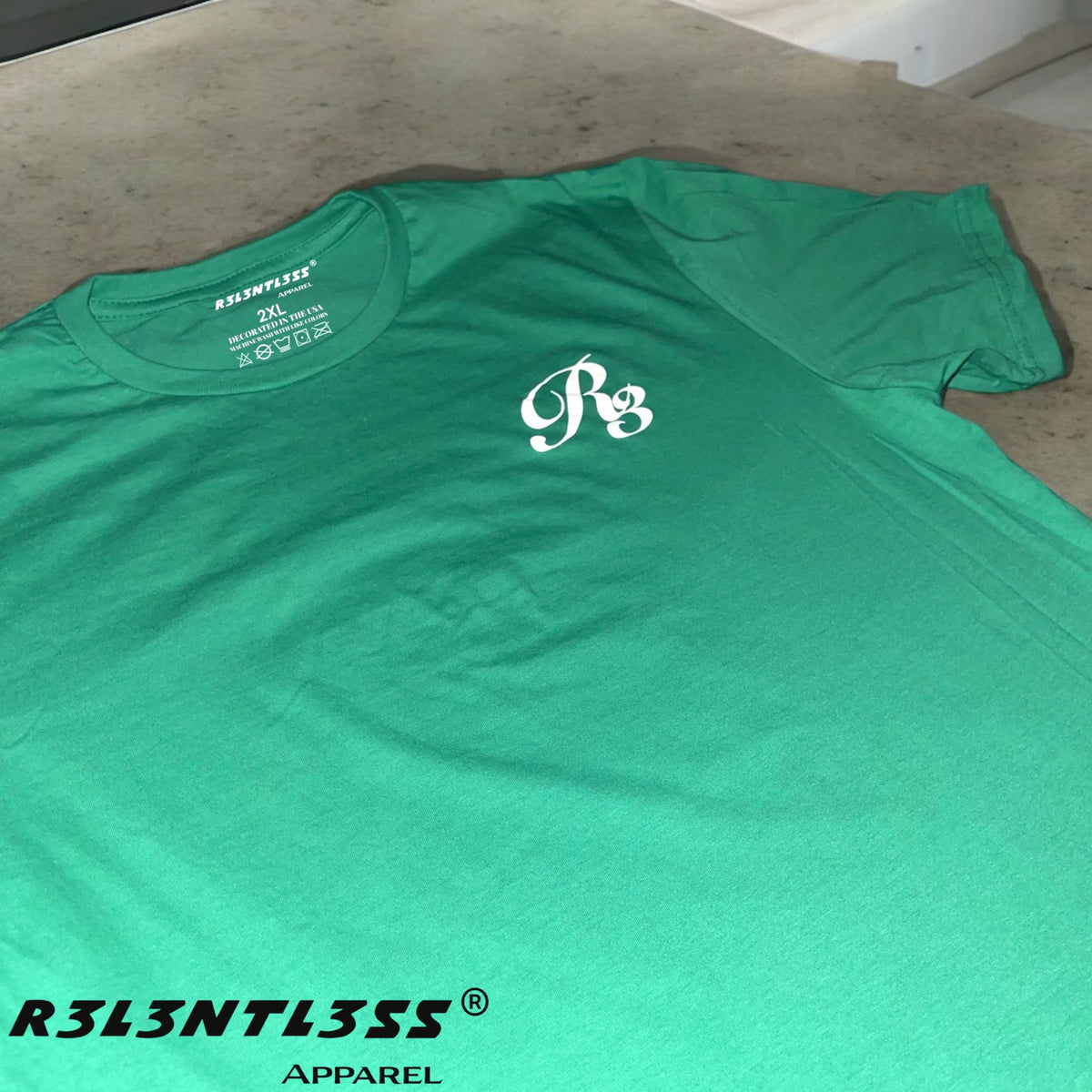 Front Side View Bleedin' Kelly Green Philadelphia eagles T-Shirt